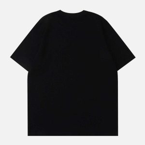 retro letter print tshirt edgy  vibrant urban streetwear 6761