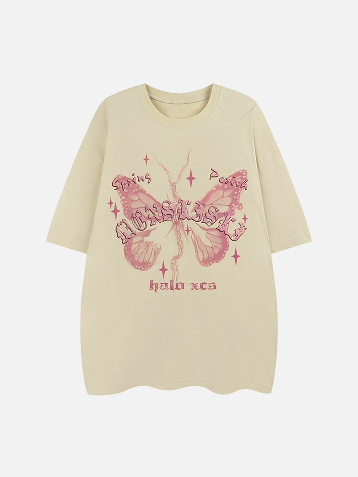 retro moth star tee edgy  vibrant streetwear essential 1158