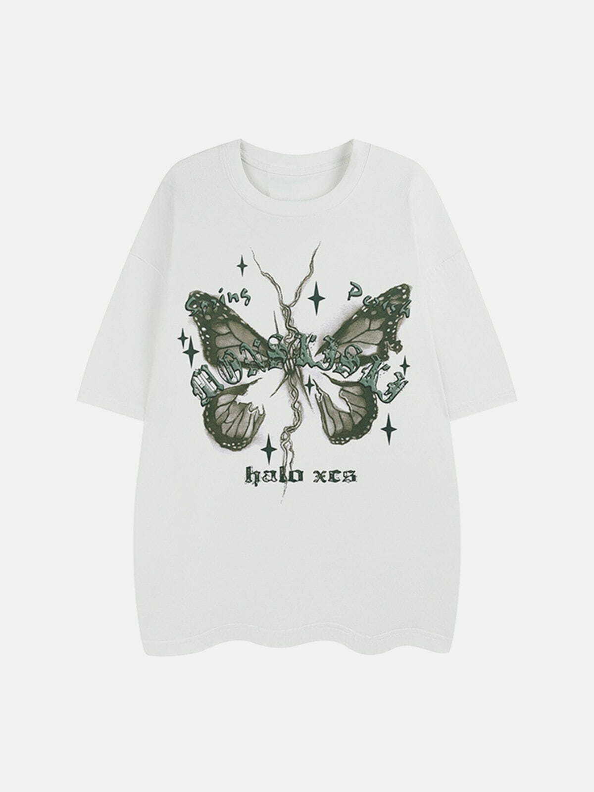 retro moth star tee edgy  vibrant streetwear essential 3949