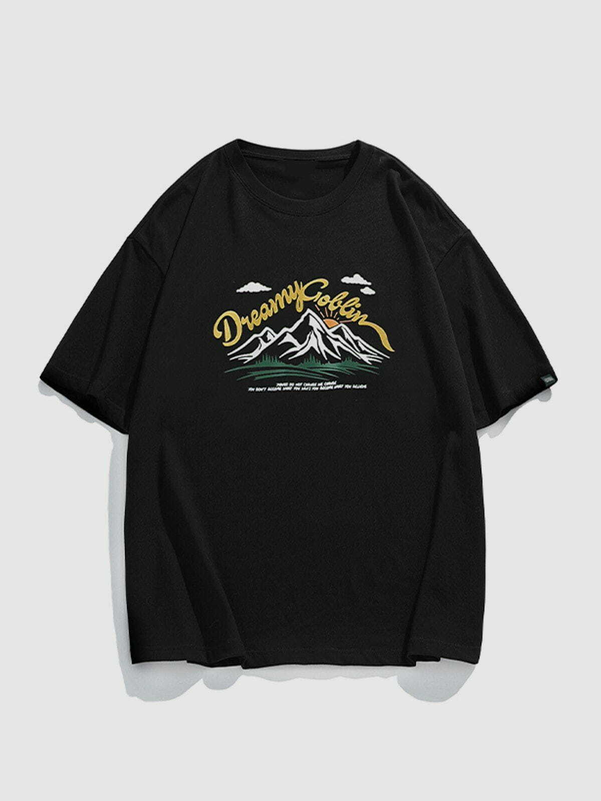 retro mountain tee edgy  vibrant y2k streetwear tshirt 5951