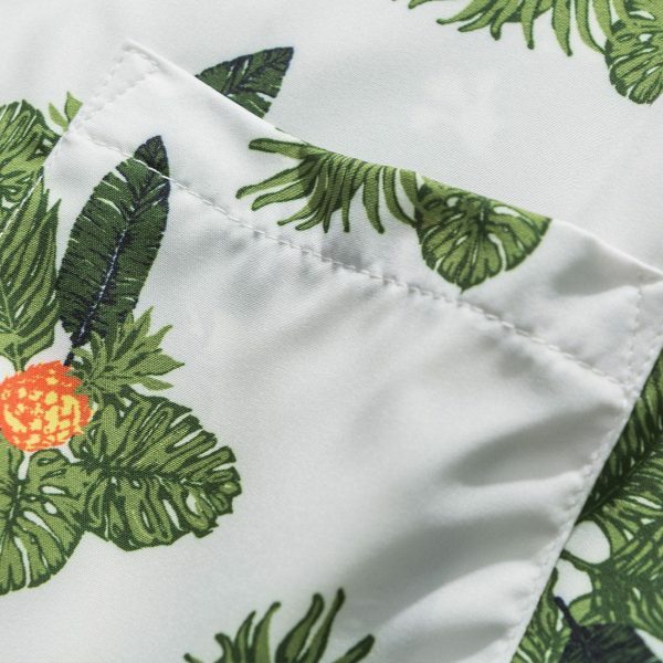 retro pineapple leaves tee vibrant short sleeve shirt 3934