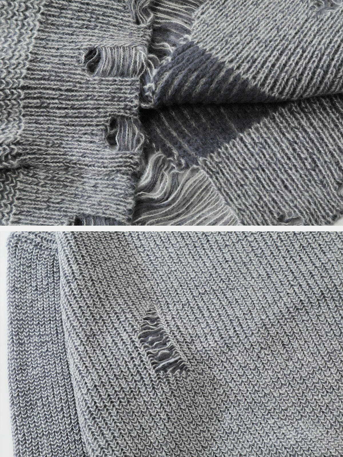 retro ripped knit sweater y2k fashion essential 1674