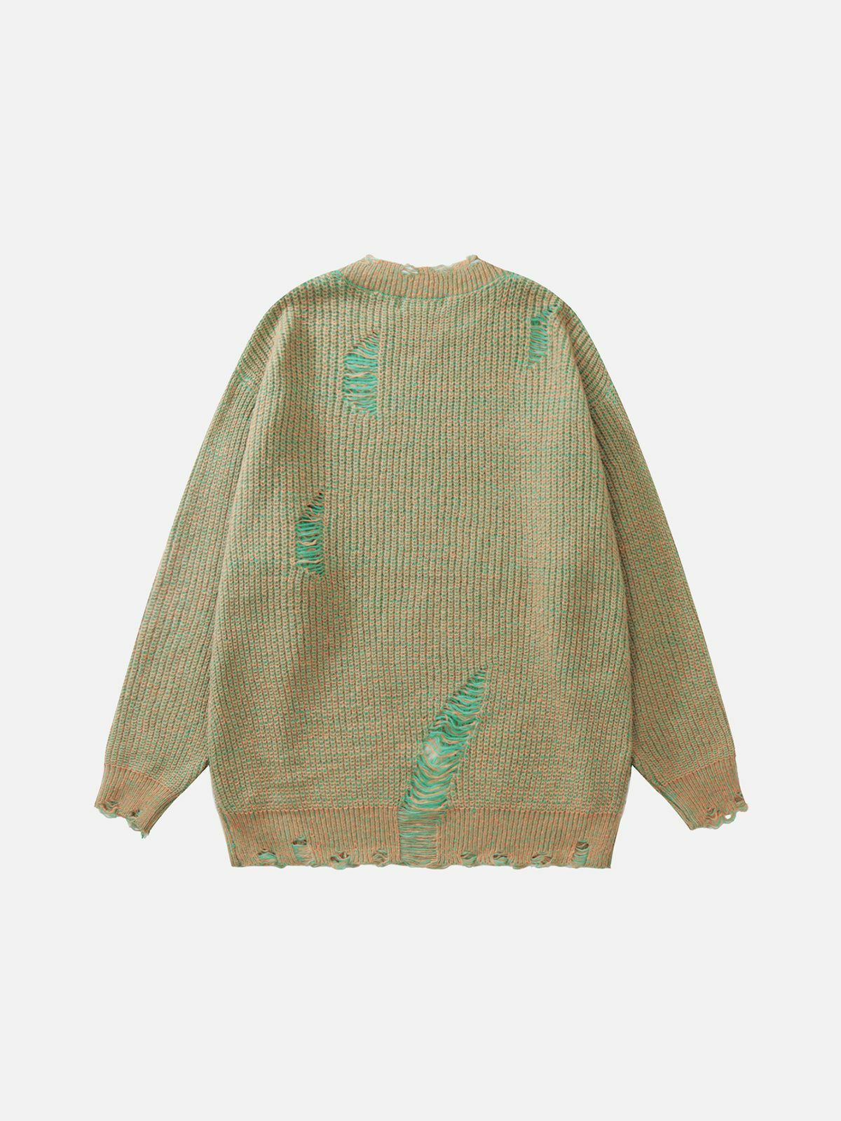 retro ripped knit sweater y2k fashion essential 6504