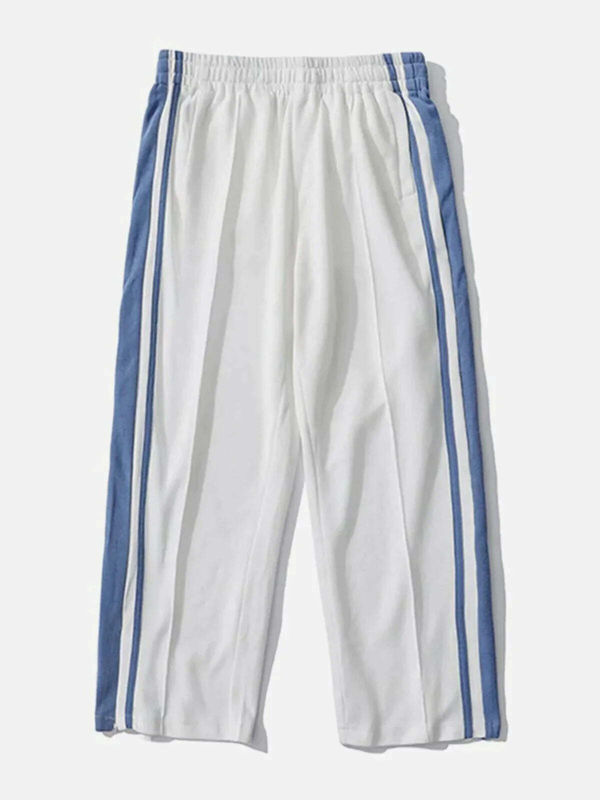 retro side stripe track pants edgy & athletic streetwear 8774
