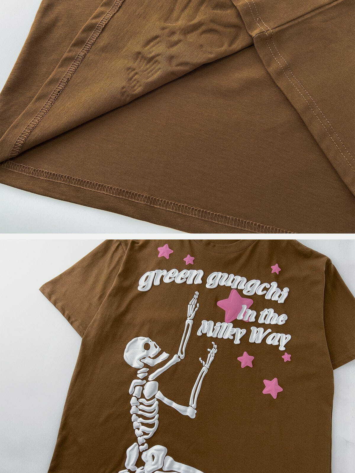 retro skeleton tee edgy  vibrant streetwear shirt 4494