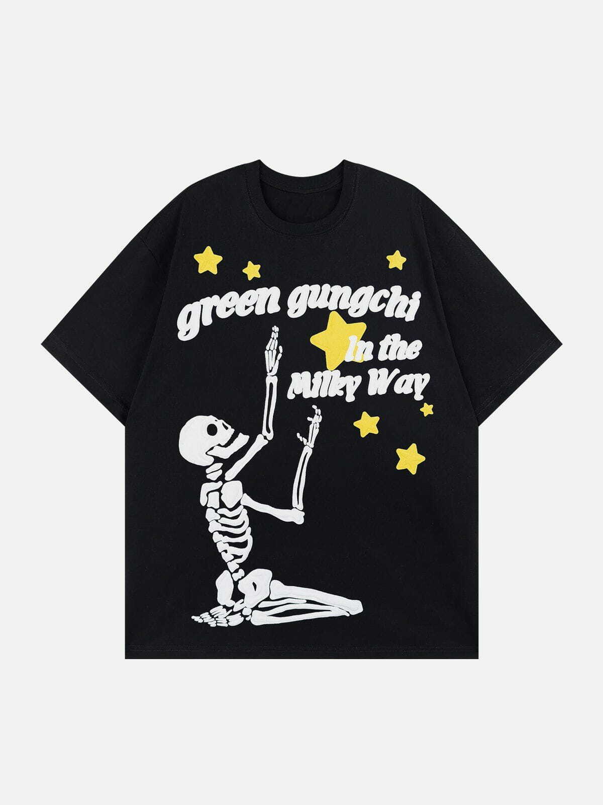 retro skeleton tee edgy  vibrant streetwear shirt 4521