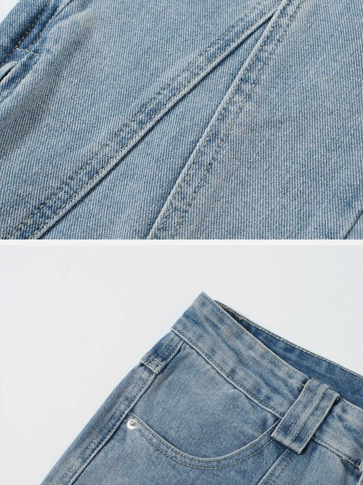 retro split jeans edgy & vintage washed 6247