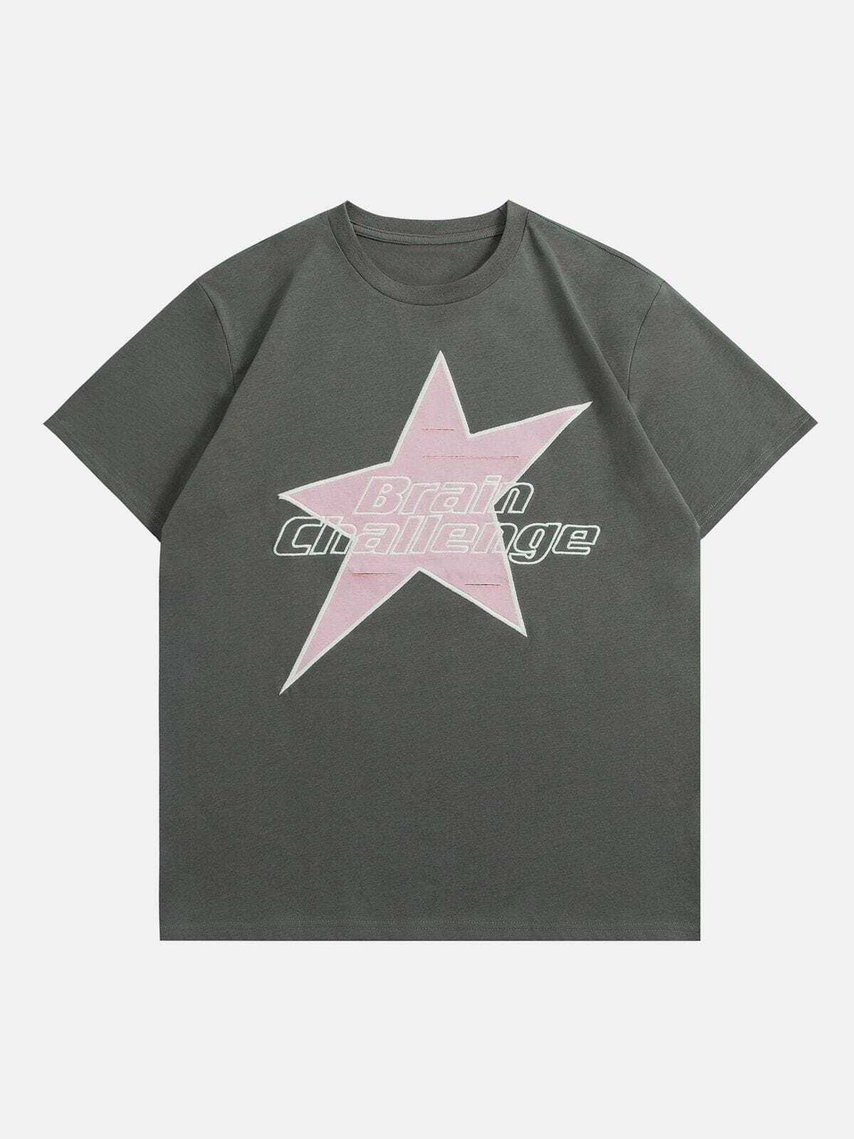 retro star letter print tshirt edgy  vibrant urban tee 4565