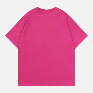 retro star tee edgy  vibrant foam print shirt 8569