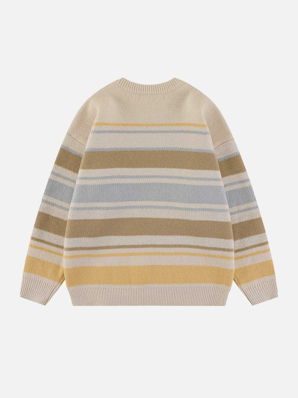 retro striped sweater vibrant & timeless fashion 5705