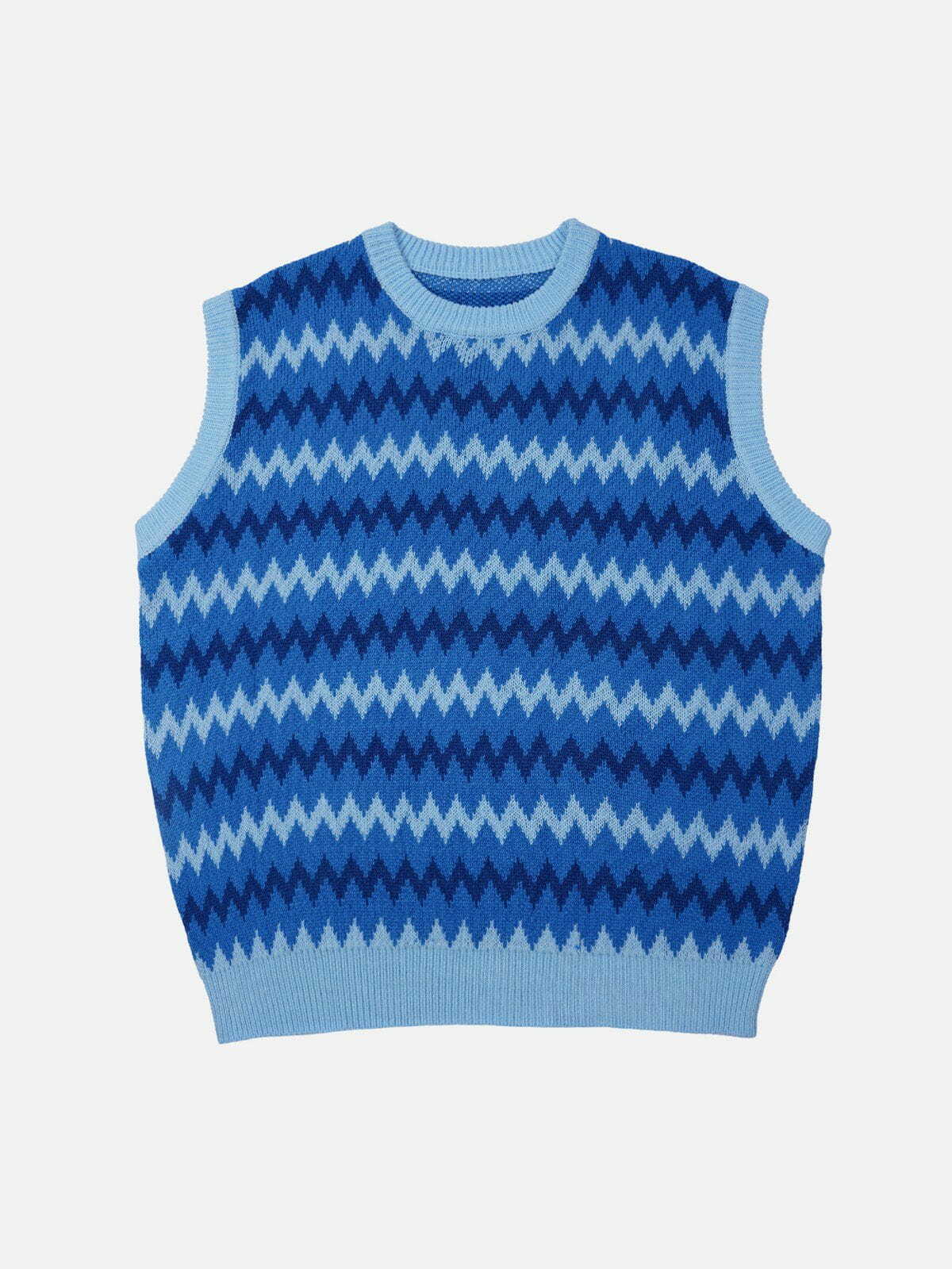 retro stripes sweater vest edgy  vibrant y2k sleeveless top 6088