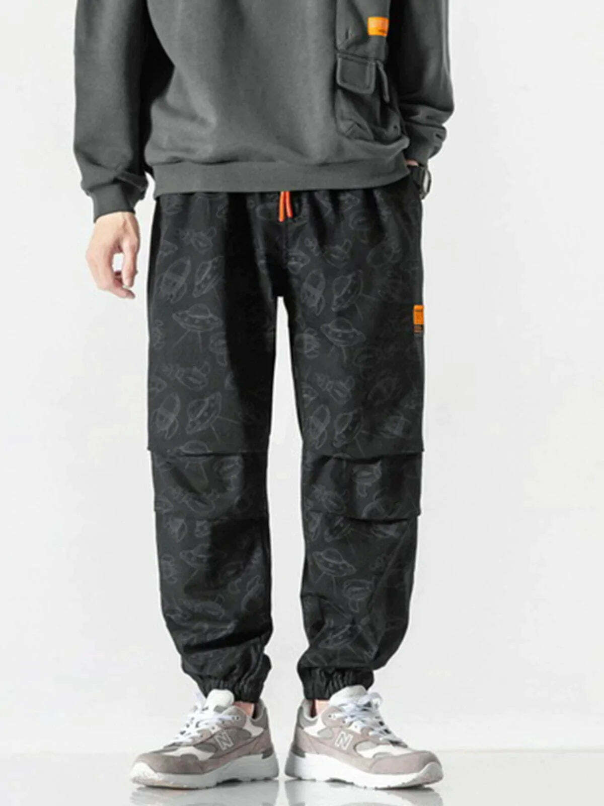 retro ufo pattern pants edgy & vibrant streetwear 7858
