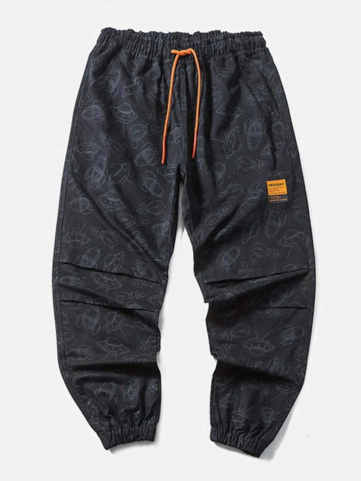 retro ufo pattern pants edgy & vibrant streetwear 8851
