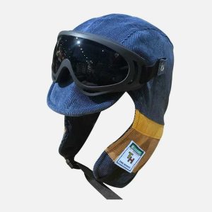 retro urban windproof hat with vibrant cycling glasses 1104