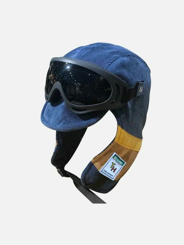 retro urban windproof hat with vibrant cycling glasses 1104