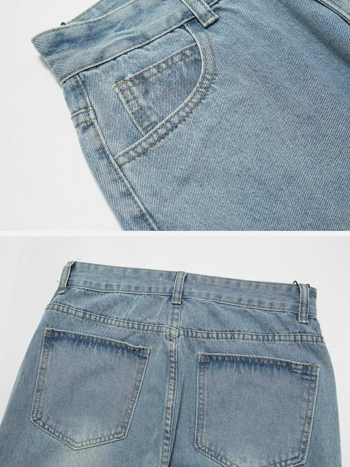 retro wash zip jeans adjustable fit & vintage vibes 3367