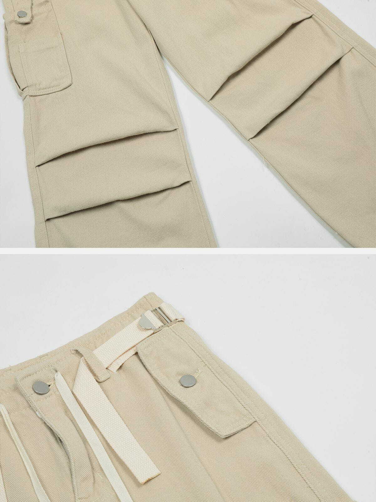 retro wideleg cargo pants edgy & functional streetwear 3827