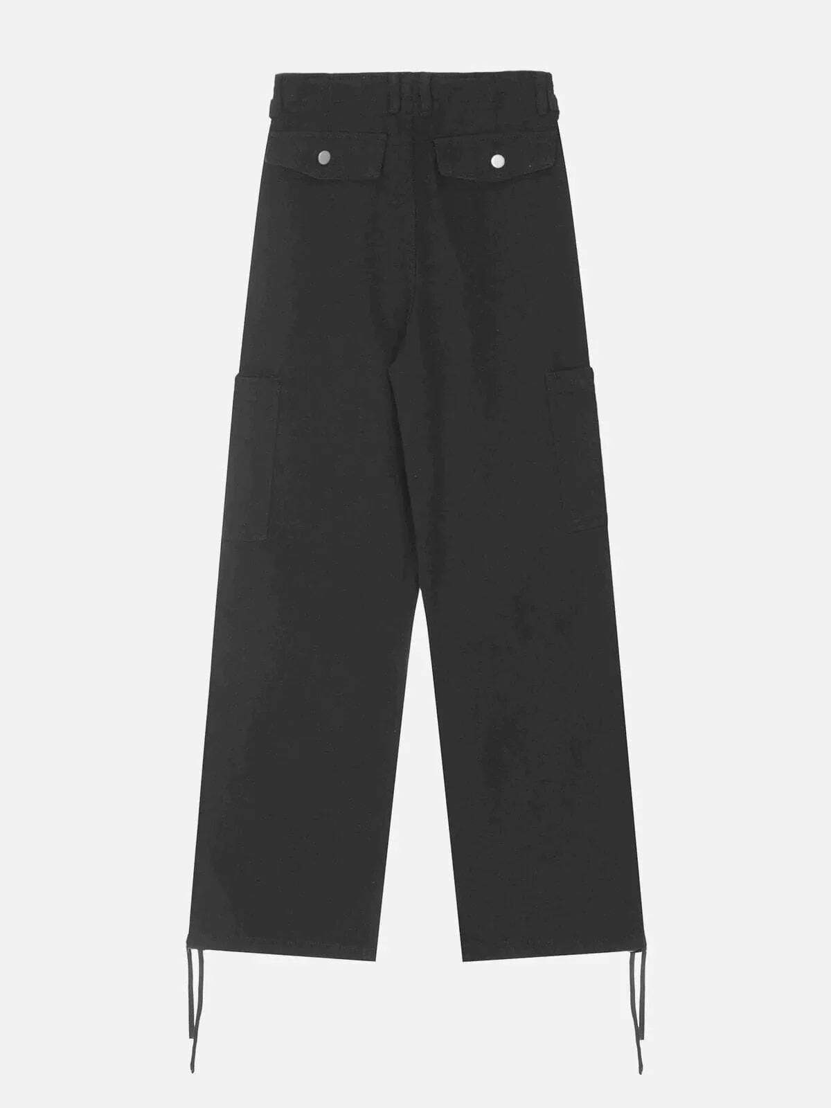 retro wideleg cargo pants edgy & functional streetwear 6988