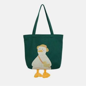 revamped duck canvas bag edgy  retro streetwear accessory 1176