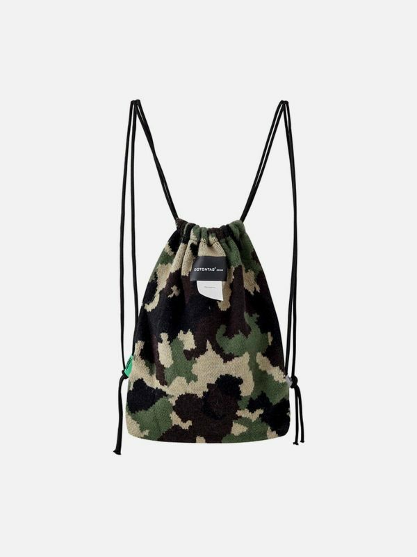 revolutionary camo backpack edgy  urban streetwear accessory 5951
