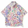 revolutionary floral top edgy  retro streetwear for youthful style 1993