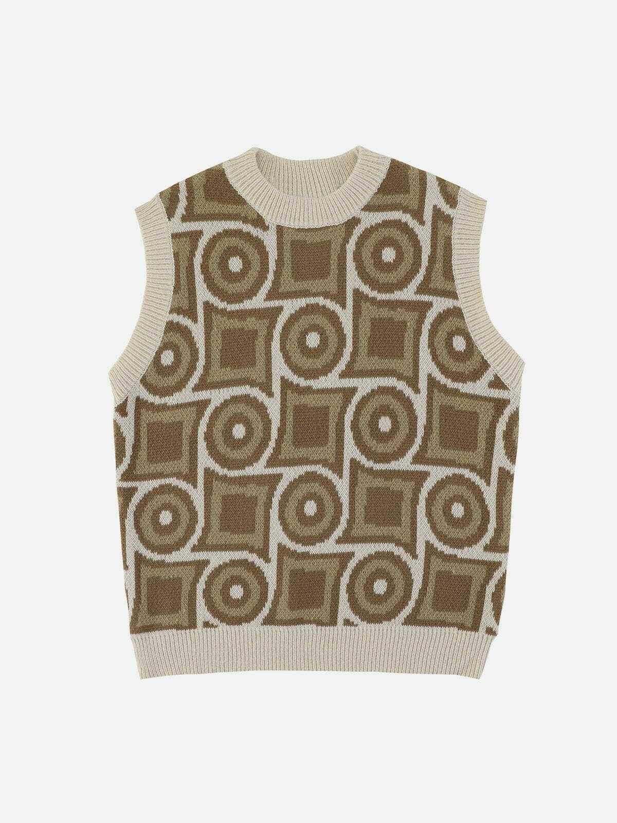 revolutionary geometric sweater vest edgy y2k streetwear essential 2688