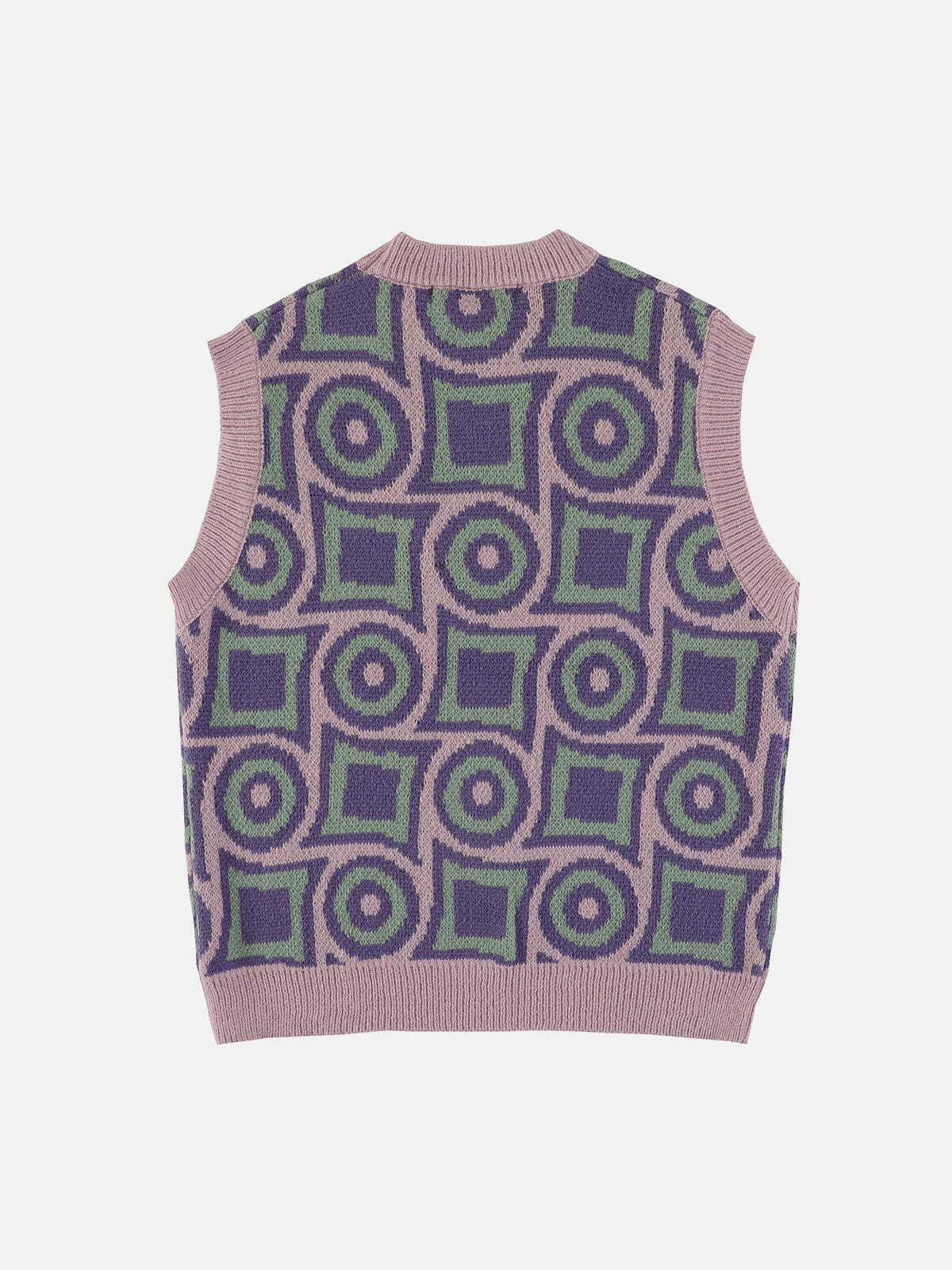revolutionary geometric sweater vest edgy y2k streetwear essential 4461
