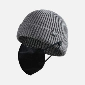 revolutionary knit dome hat edgy  retro urban fashion essential 5335