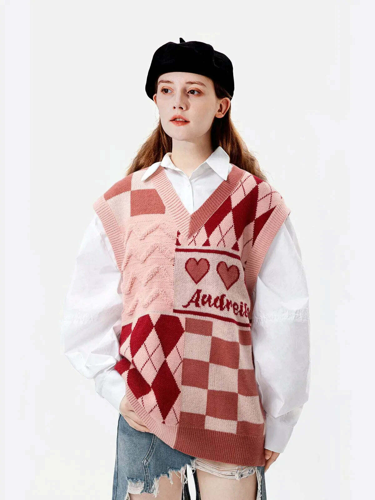 revolutionary layering sweater vest edgy  retro streetwear essential 6287