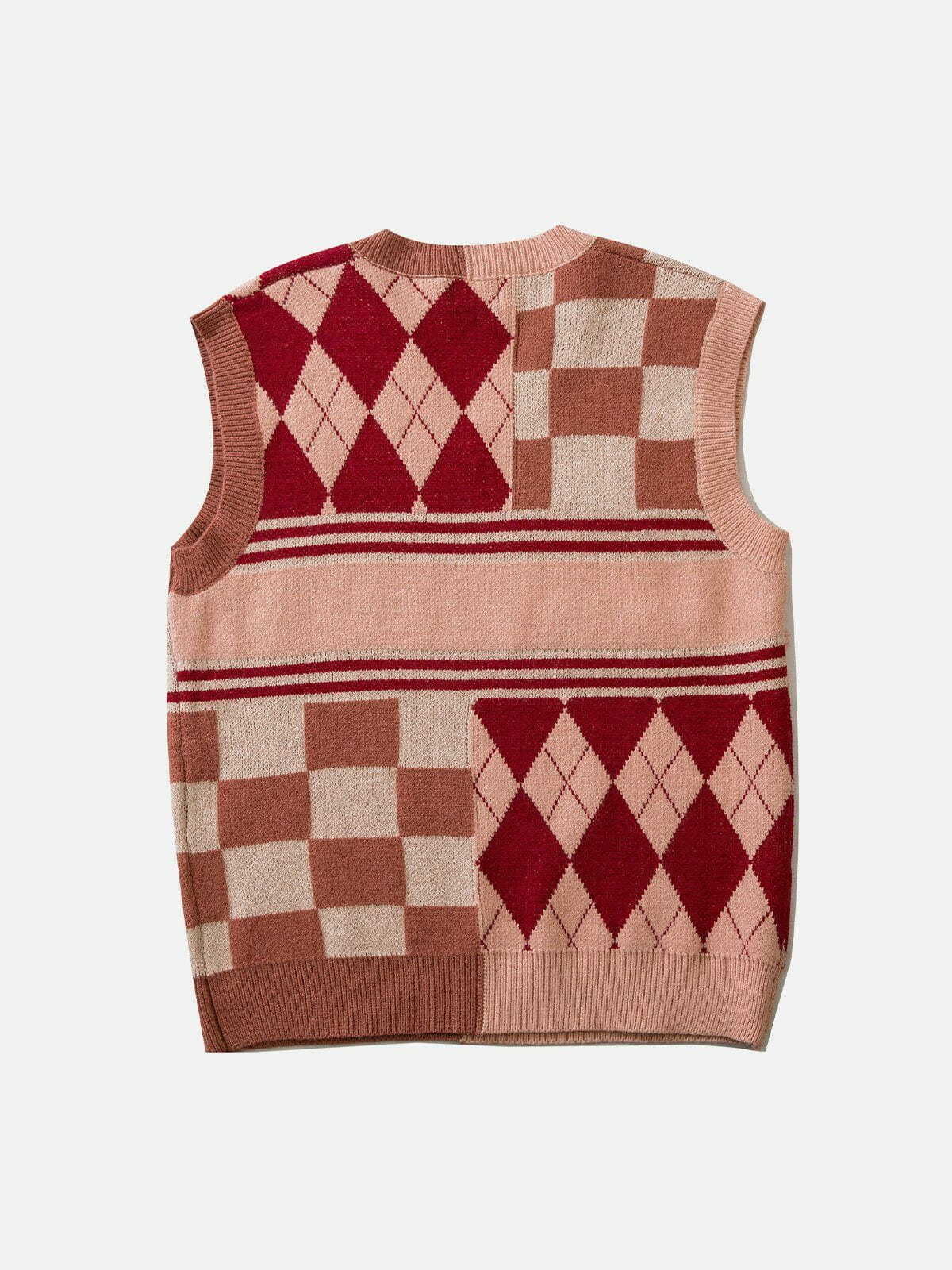revolutionary layering sweater vest edgy  retro streetwear essential 8547