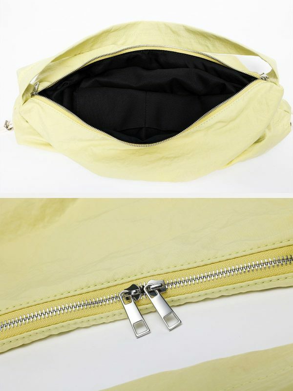 revolutionary nylon shoulder bag edgy  retro streetwear accessory 1774