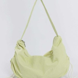 revolutionary nylon shoulder bag edgy  retro streetwear accessory 3515