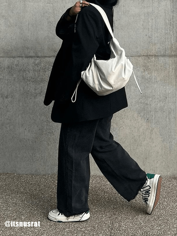 revolutionary nylon shoulder bag edgy  retro streetwear accessory 6400