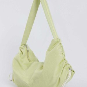 revolutionary nylon shoulder bag edgy  retro streetwear accessory 8483