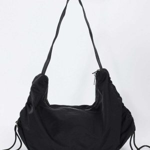 revolutionary nylon shoulder bag edgy  retro streetwear accessory 8492