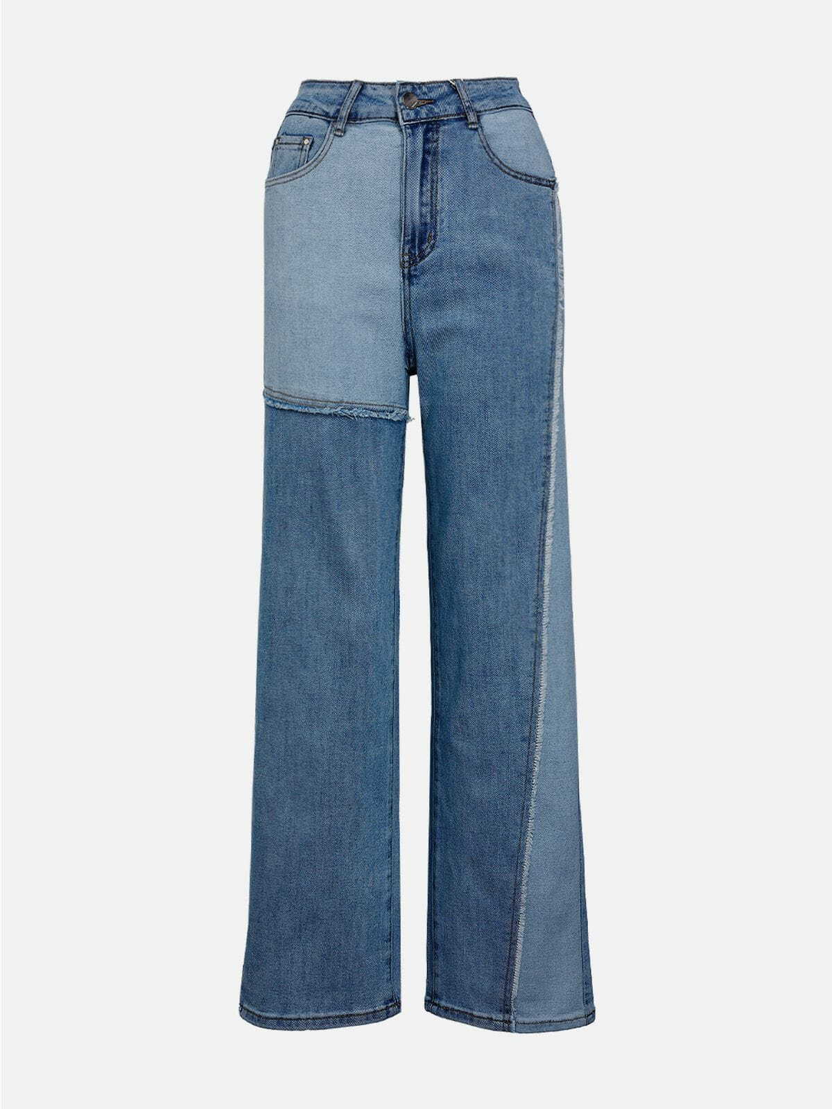 revolutionary patchwork jeans edgy & sleek streetwear 8892