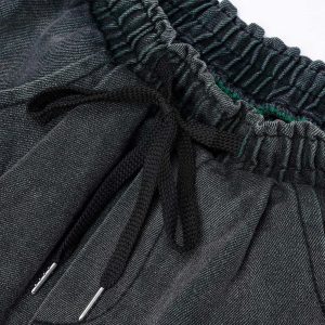 revolutionary ripped denim drawstring shorts y2k streetwear essential 6171