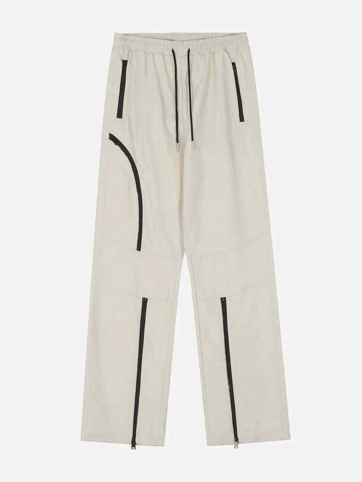 revolutionary splicing zip pants edgy & urban streetwear 2587