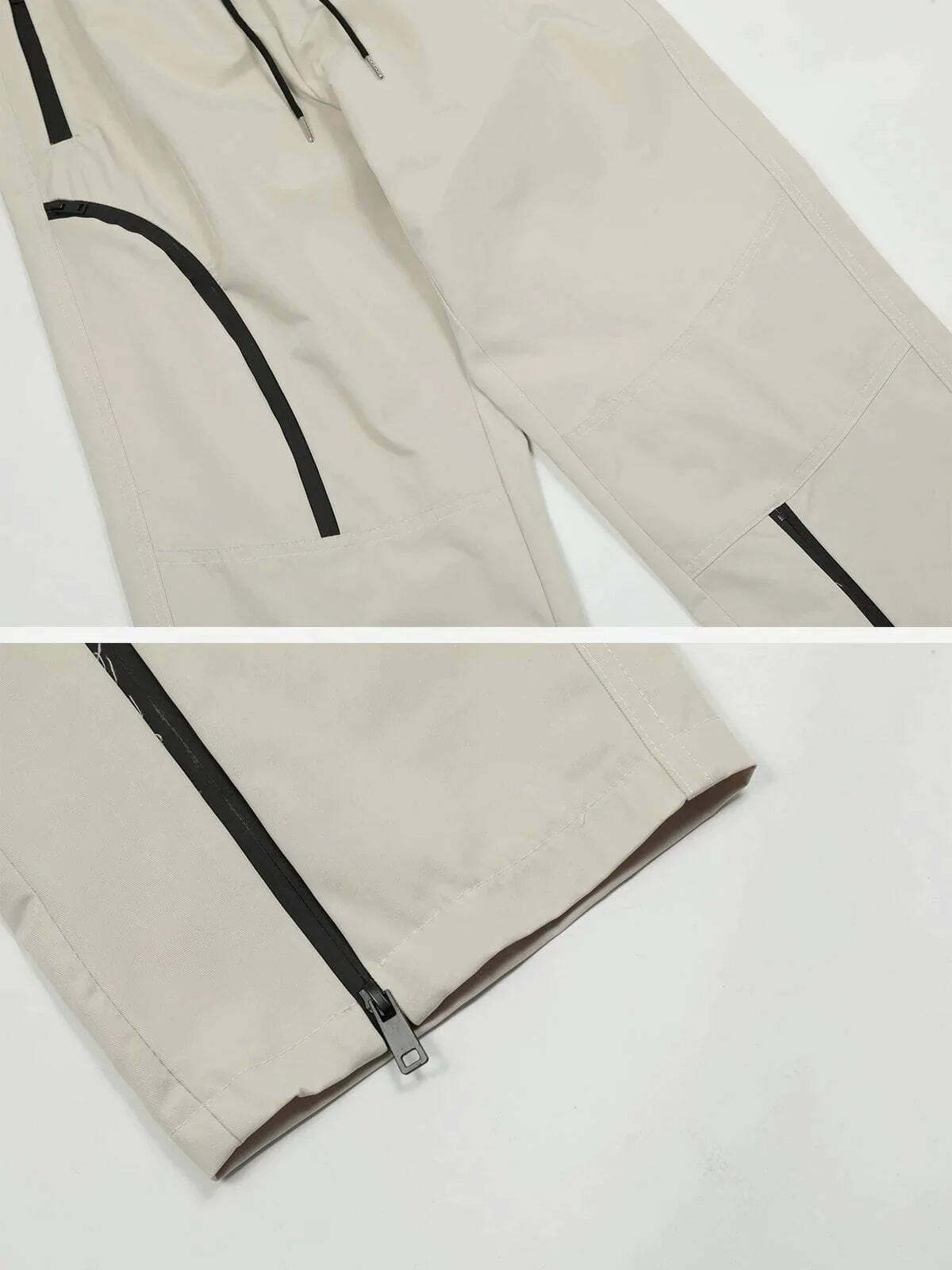 revolutionary splicing zip pants edgy & urban streetwear 6249