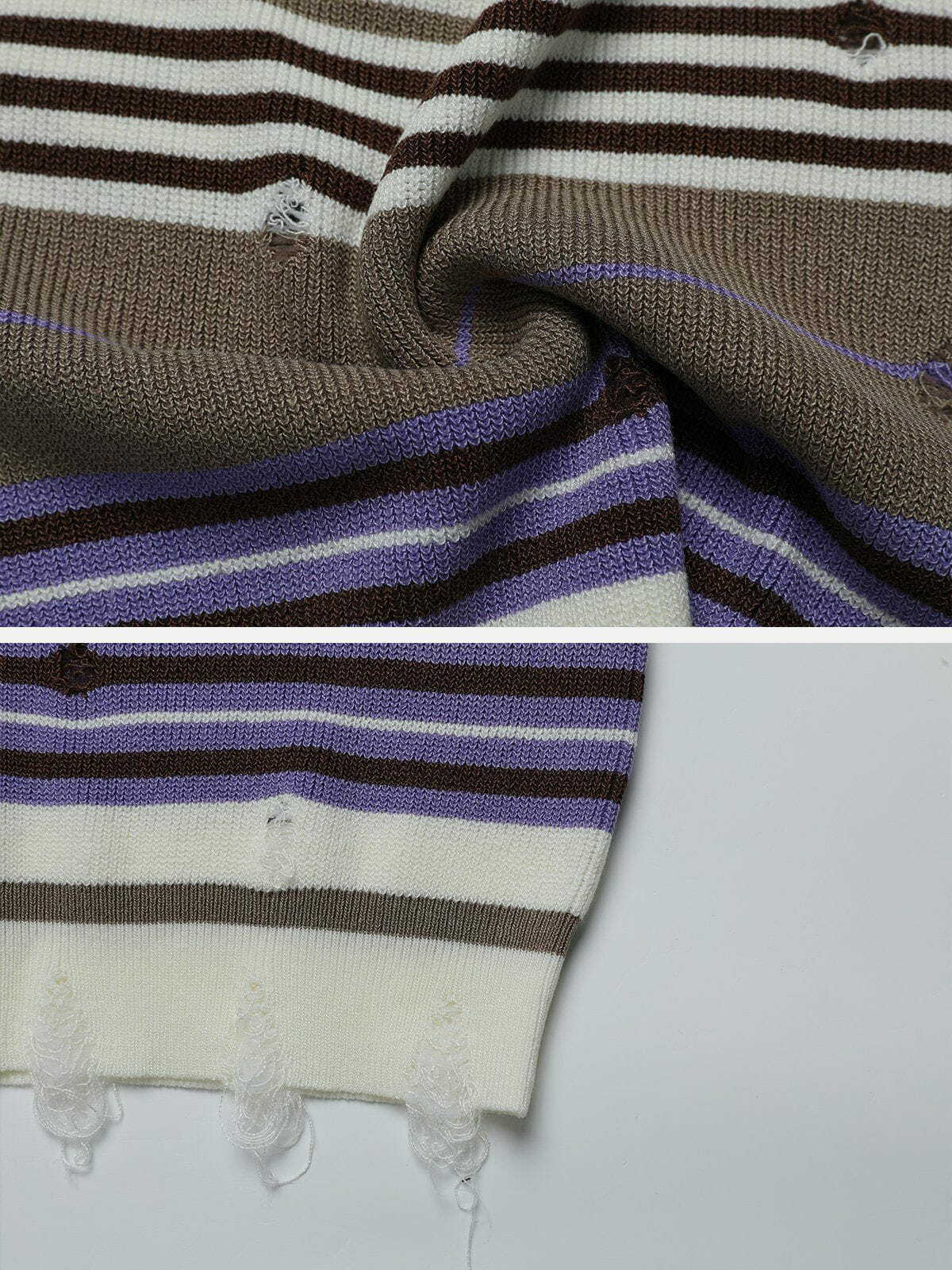 revolutionary striped knit tee edgy y2k streetwear 3328