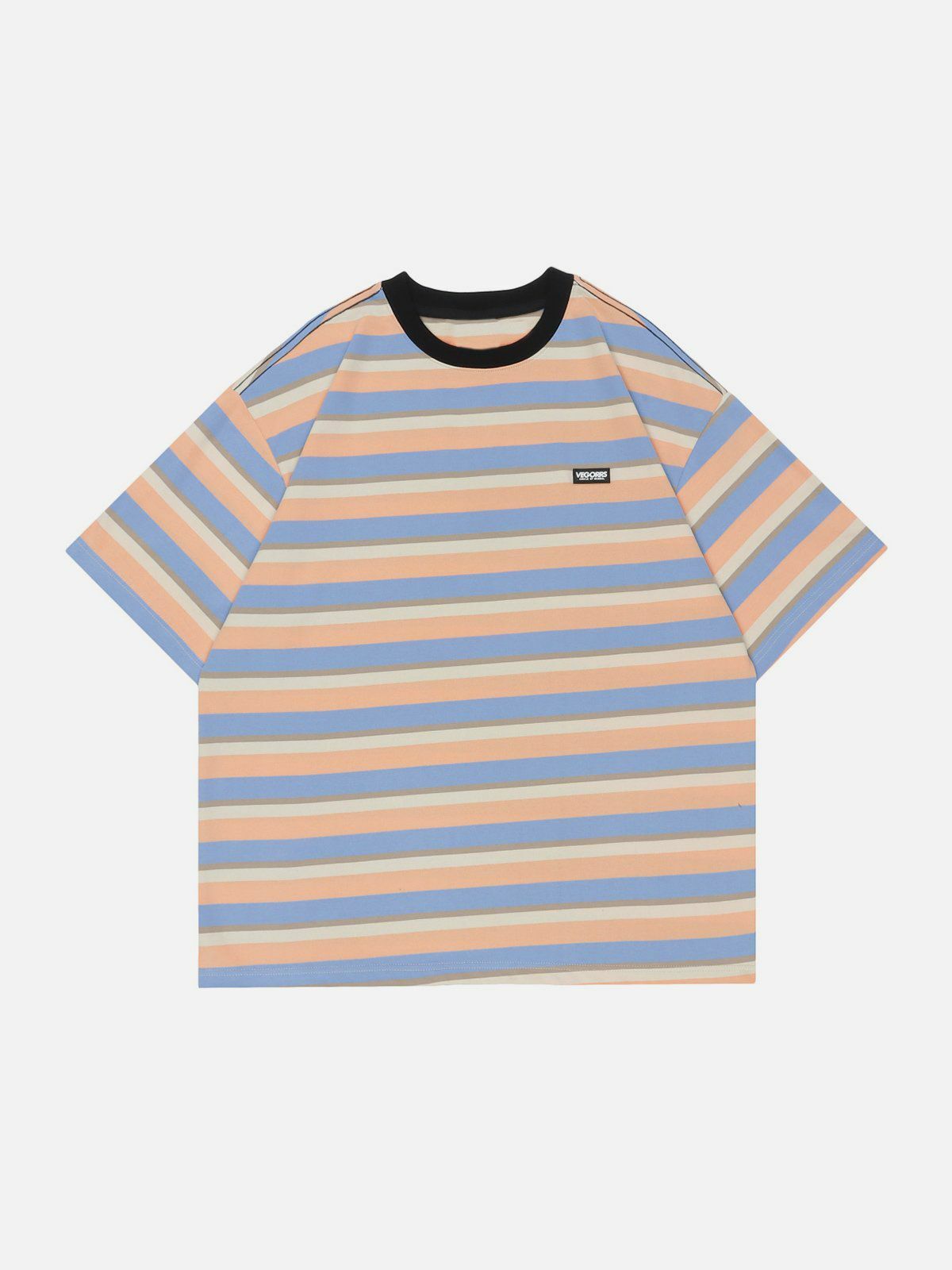 revolutionary striped tee edgy  retro streetwear for youthful style 5829