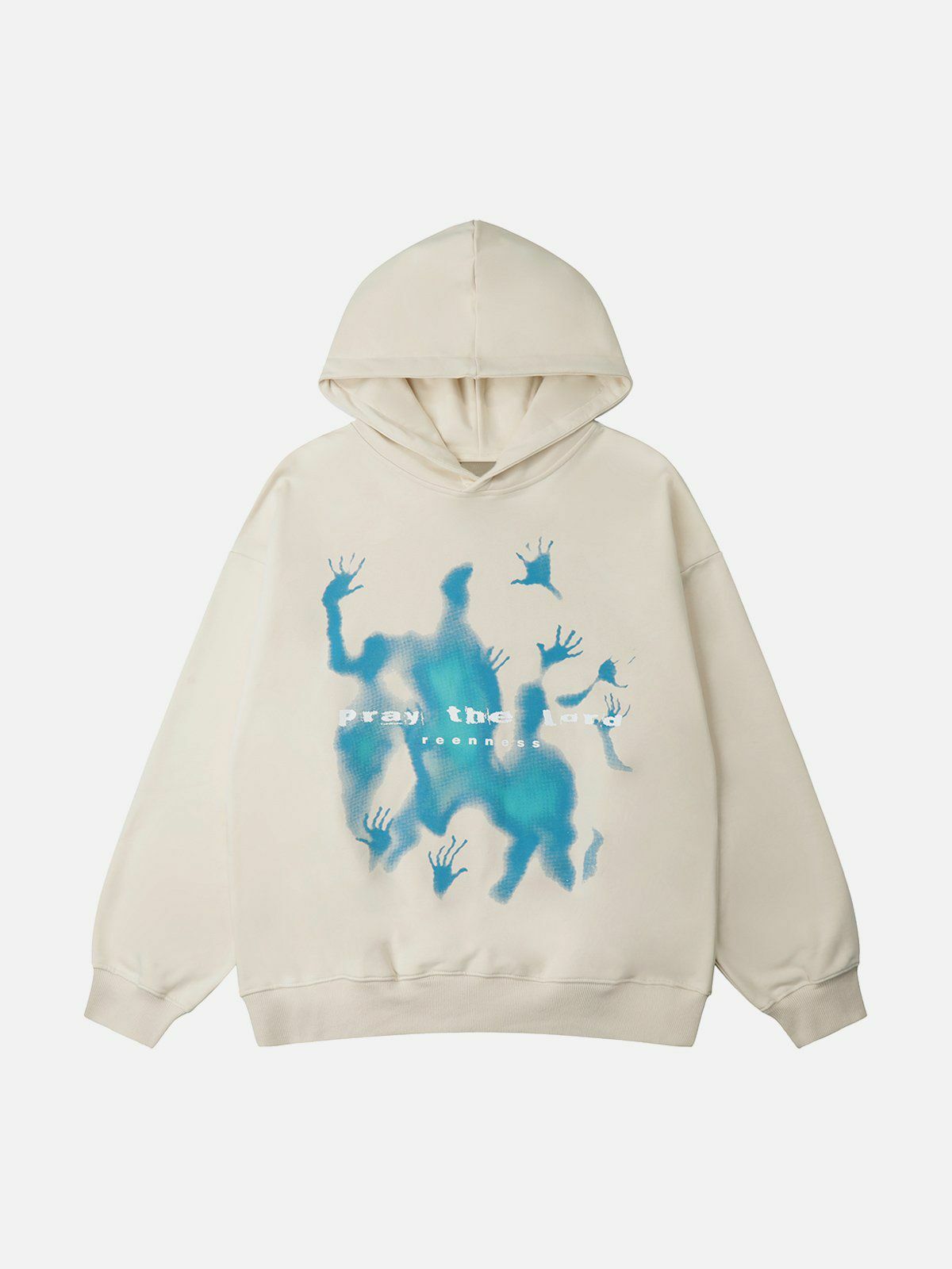 shadow print hoodie edgy & abstract streetwear 7812