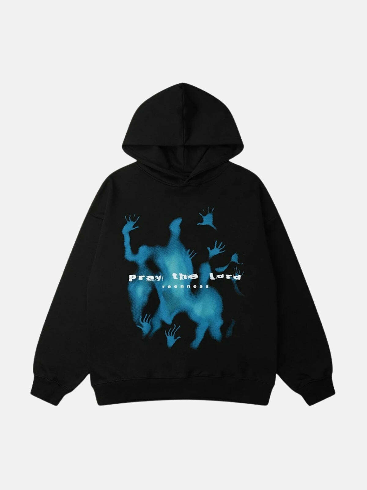 shadow print hoodie edgy & abstract streetwear 7961