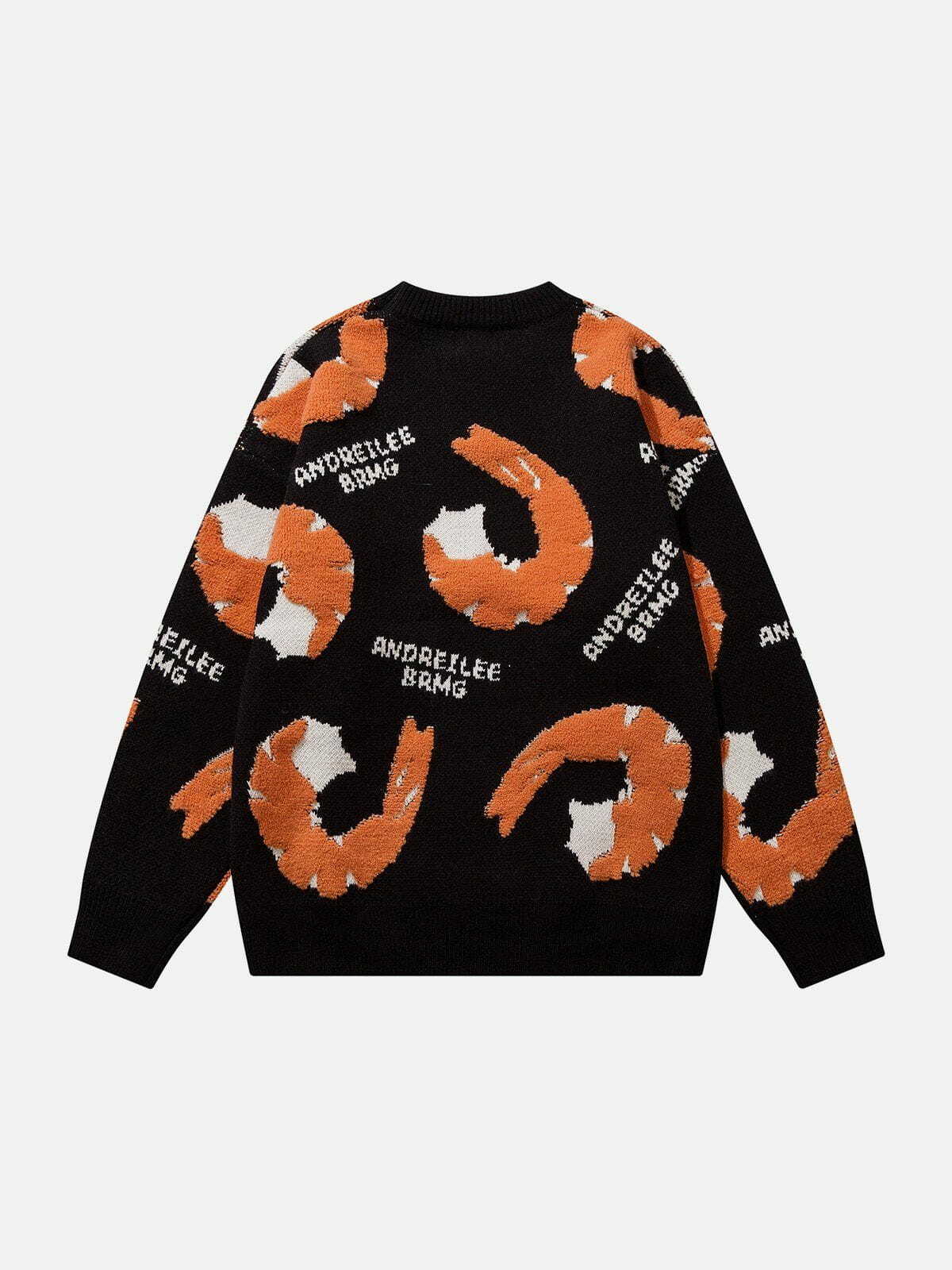 shrimp jacquard knit sweater fun & eclectic streetwear 1818