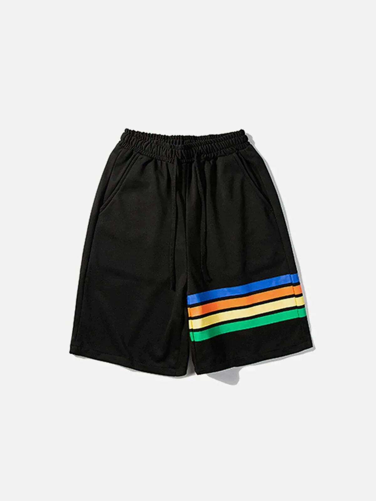 sleek striped drawstring shorts urban chic essential 3461