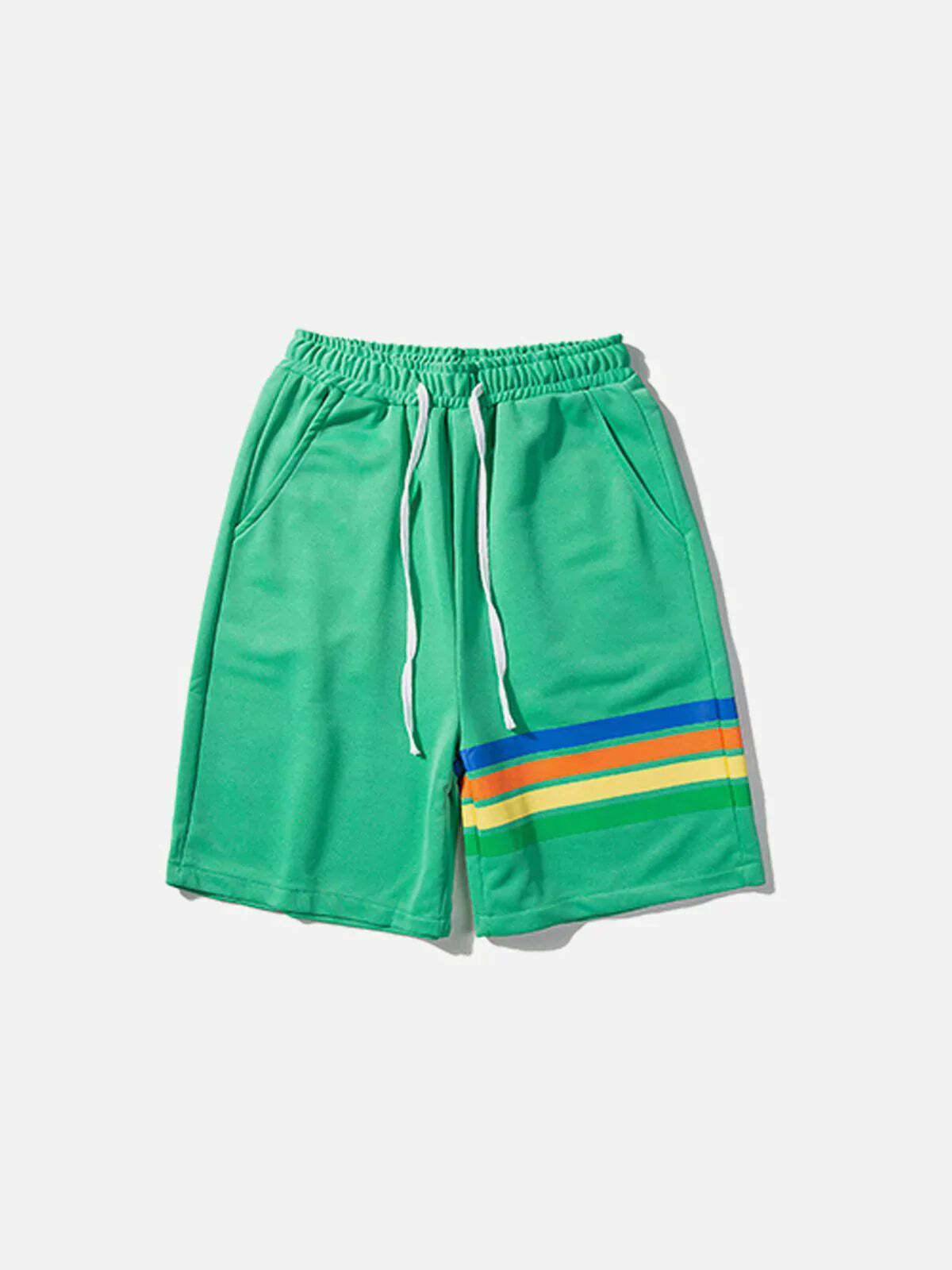 sleek striped drawstring shorts urban chic essential 4661