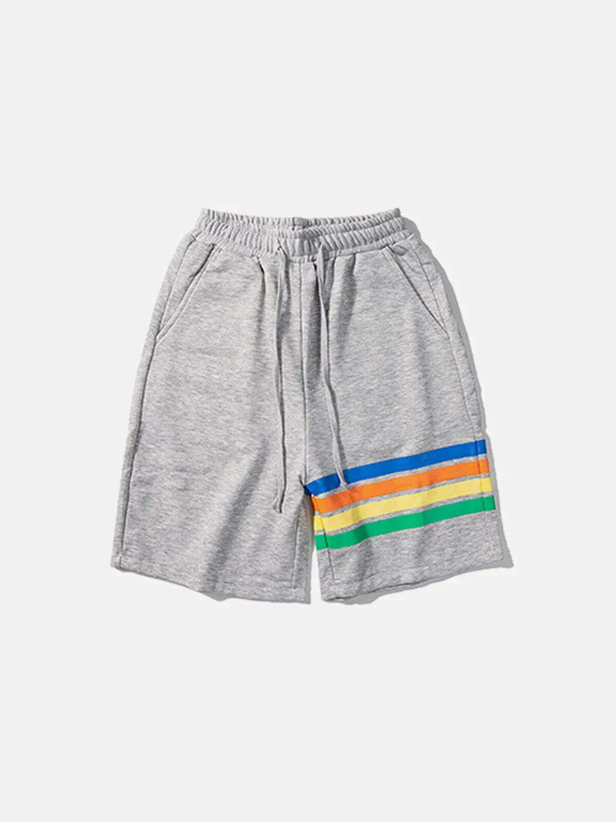sleek striped drawstring shorts urban chic essential 7754