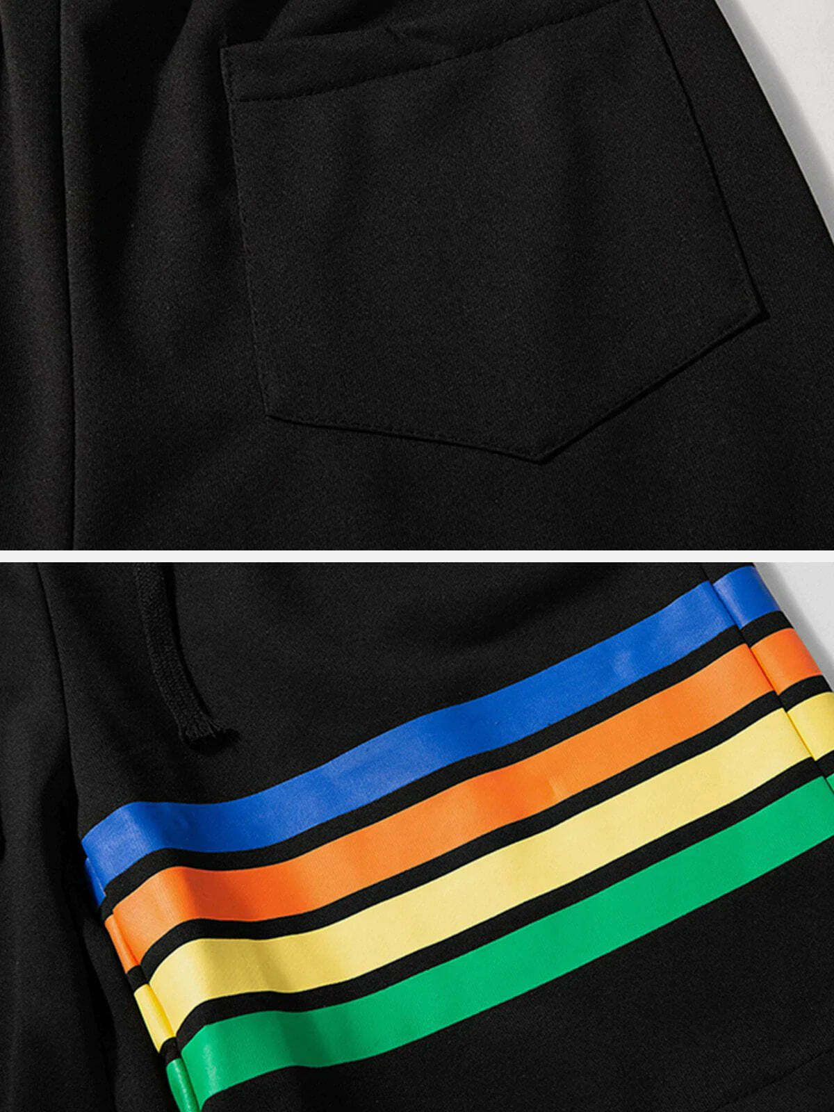 sleek striped drawstring shorts urban chic essential 8074