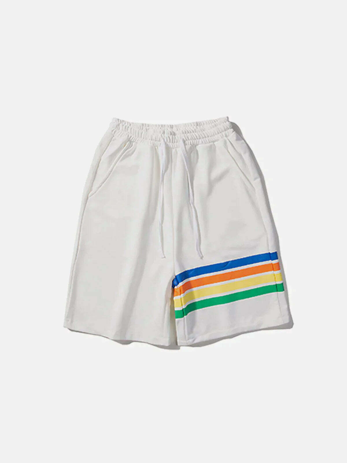 sleek striped drawstring shorts urban chic essential 8313