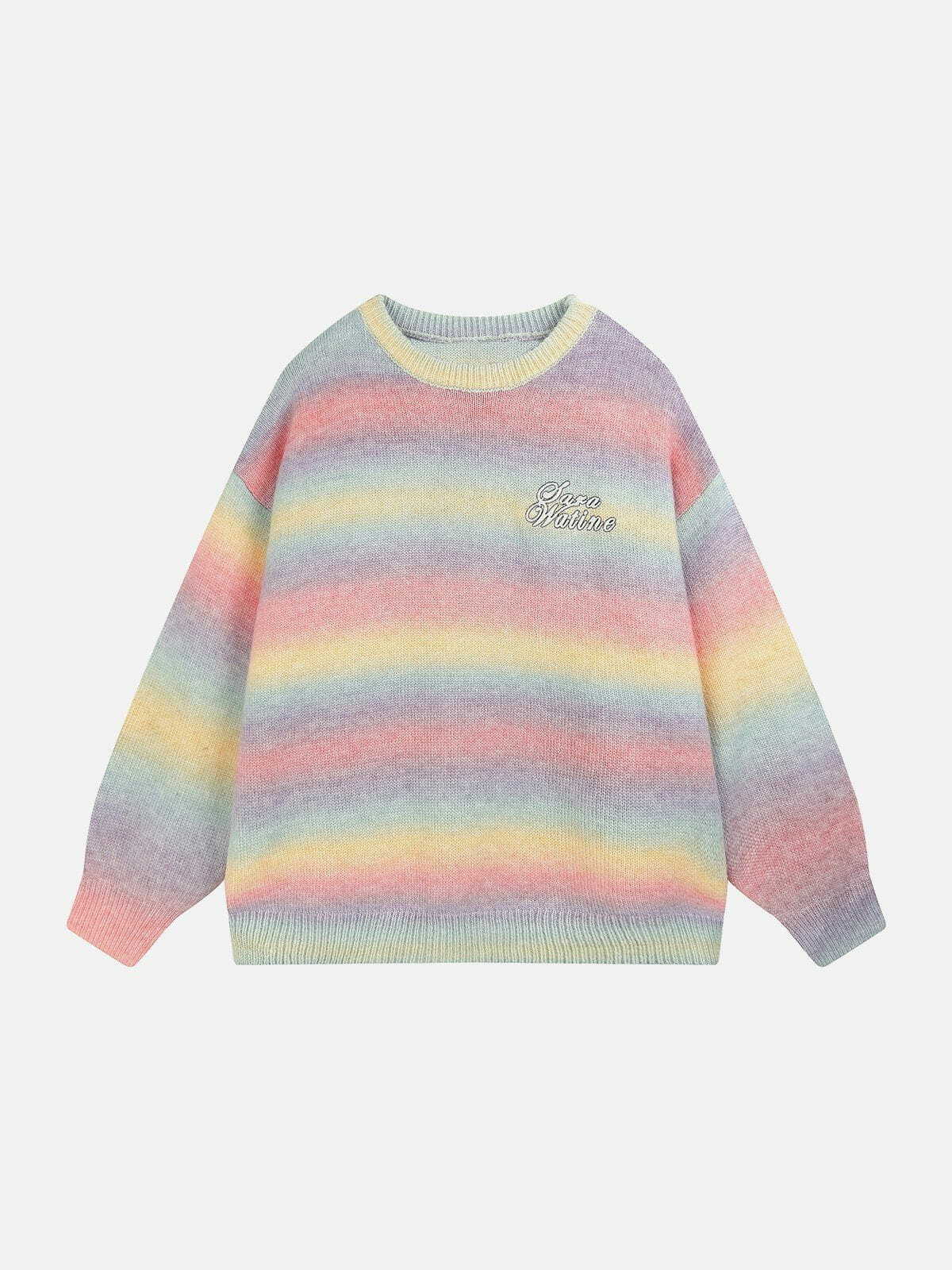 sleek striped gradient sweater urban edge & vibrant style 1126